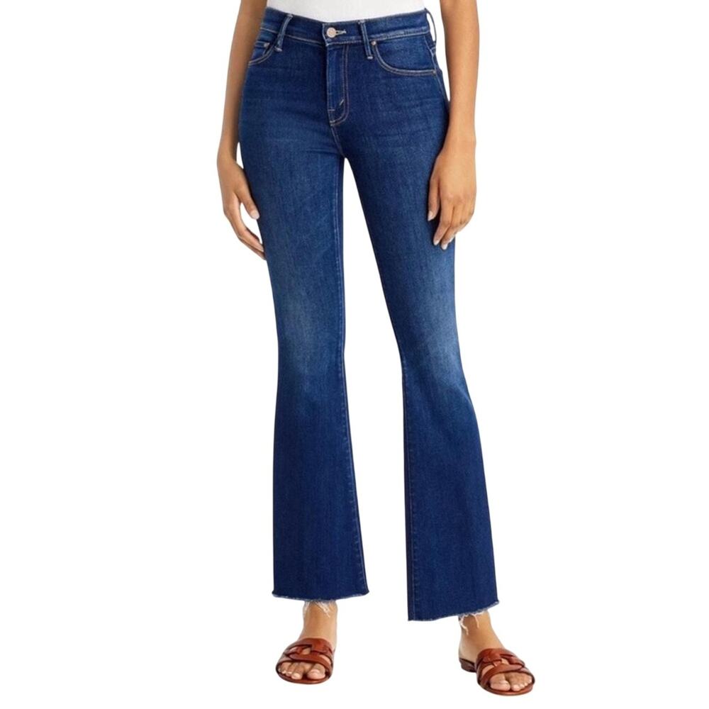 Mother The Weekender Fray High Rise Flare Jeans Size 29 Sweet & Sassy